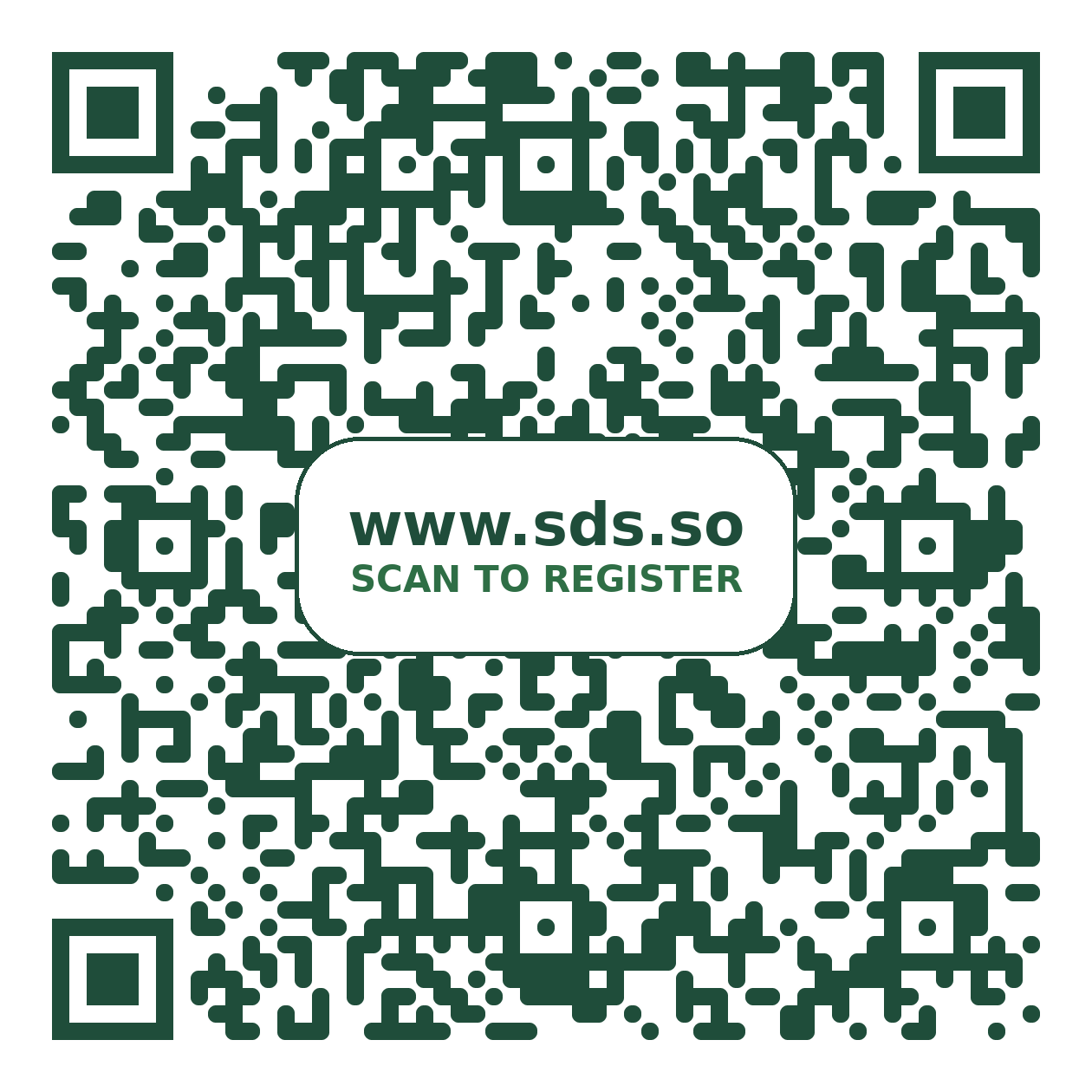 Scan to fill out the SDS registration form